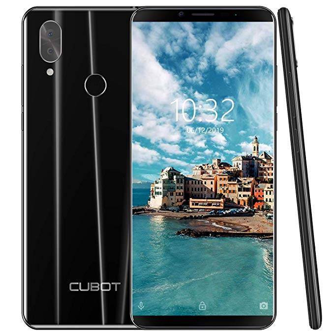 4G Unlocked Smartphone, CUBOT X19 Android 9.0 Phones Unlocked with 5.93 inch FHD Display, 4GB RAM 64GB ROM, 4000mAh Battery,16MP Camera, Fingerprint Sensor,Face ID-Black