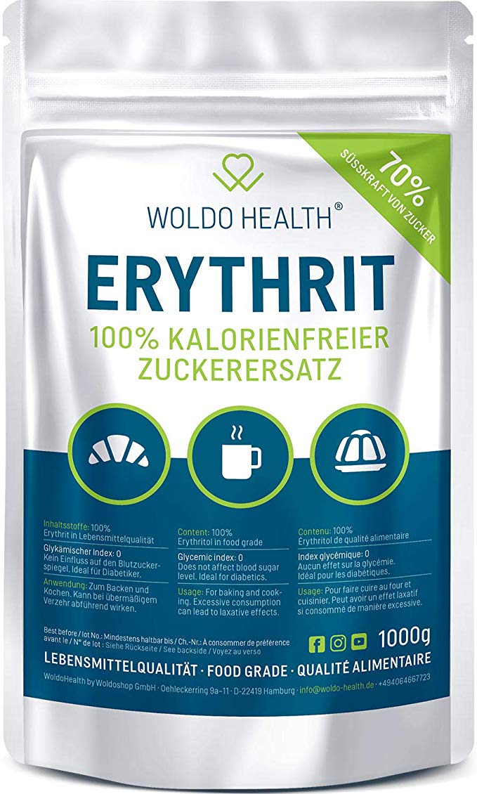 Erythritol 1 kg Zero Calorie Sugar Replacement - 70% sweeteness of Sugar