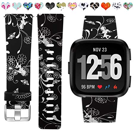 Maledan Replacement Bands for Fitbit Versa, Accessories Strap Sport Wristbands for Fitbit Versa Fitness Smartwatch, Large Small