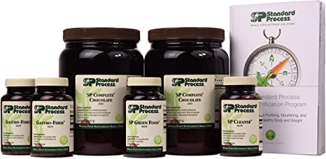 Standard Process Purification Kit with SP Complete Chocolate and Gastro-Fiber - Weight Management and Detox and Liver Support with Milk Thistle, Whey Protein, Fiber, Choline, and Calcium