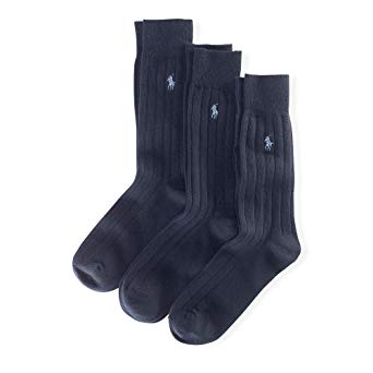 Polo Ralph Lauren Men's Merino Wool 3-Pairs Socks Sz: 10-13 Fits Shoe 6-12.5
