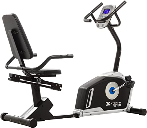 Xterra SB150 Magnetic Recumbent Exercise Bike for Home Gym | 23 Programmable Workout Options with 24 Levels of Computerized Resistance