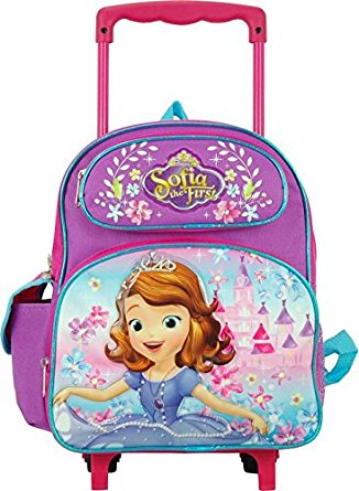 Disney Junior Sofia the First Lovely Castle 12" Toddler Rolling Backpack