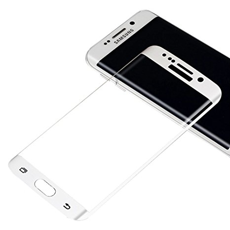 COZYSWAN 3D Touch Compatible Full Cover Print Tempered Glass Screen Protectors for Samsung Galaxy S6 – White