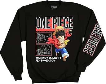 Ripple Junction One Piece Monkey D. Luffy Collage Adult Crew Neck Anime Sweatshirt Officially Licensed