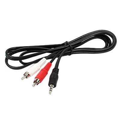 Parts Express 3.5mm Stereo Male To 2 RCA Male Cable 5 feet