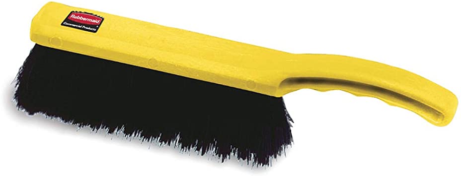 Rubbermaid Commercial 8 Inch Counter Brush, Tampico Fill For Rough Surface Sweeping, Black (FG634100BLA)