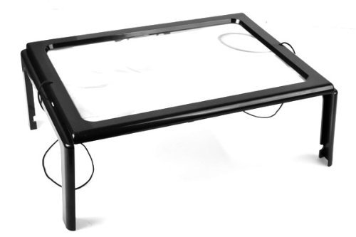 Tabletop Magnifying Glass - Full Sized Magnifier with LED Light and Folding Stand