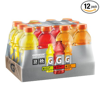 Gatorade Original Thirst Quencher Variety Pack 20 Ounce Bottles Pack of 12