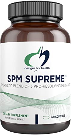 Designs for Health SPM Supreme - 3 Pro-Resolving Mediators from Fish Oil - BPA Free Glass Bottle (60 Softgels)