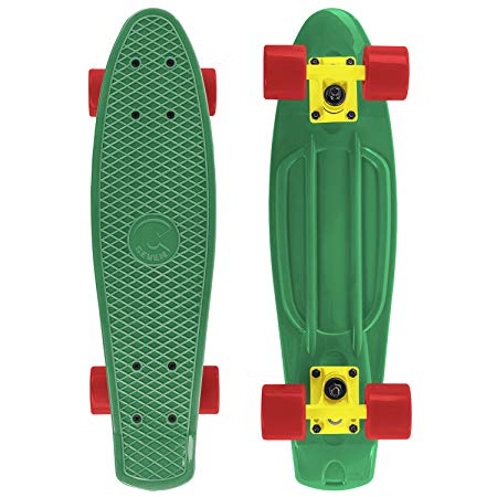 Cal 7 Complete Mini Cruiser | 22 Inch Micro Board | Vintage Skateboard for School and Travel