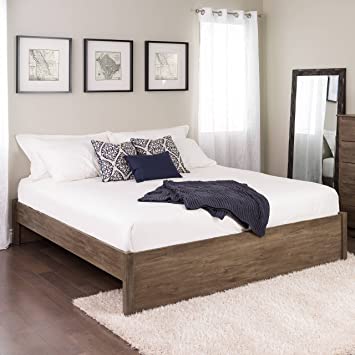 King Select 4-Post Platform Bed, Drifted Gray