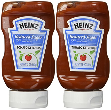 Heinz Reduced Sugar Ketchup, 13 oz (Pack of 2)