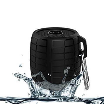 Monstercube Music Bomb Water Resistant Bluetooth 3.0 Shower Speaker, Handsfree Portable Speakerphone with Built-in Mic, 4 hrs of playtime, Control Buttons , for Showers, Bathroom, Pool, Boat, Car, Beach, & Outdoor Use