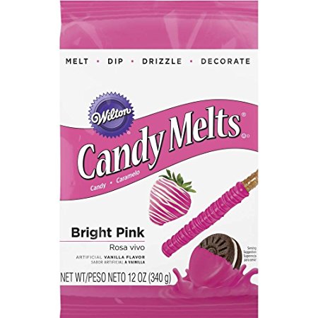 Wilton 1911-424 Candy Melts, 12-Ounce, Bright Pink