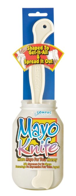 Compac Mayo Knife Spreader Plastic Knife Shaped To The Contour Of Mayonnaise Jars