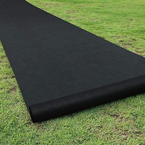 Becko Black Garden Weed Barrier Landscape Fabric, 80g Heavy Duty Foldable Horticultural Pad for Raised Bed, Ground Cover, Soil Erosion Control, UV Resistant (6 ft x 100 ft)