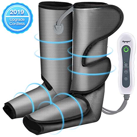 Leg Massager for Circulation, Air Compression Foot Massager for Thighs, Calf, Legs and Feet, Compression Boot Wraps for Restless Leg, Muscle Pain, Lymphedema, Edema, for Home Office Travel use