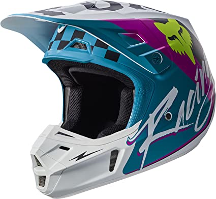 Fox Racing Rohr Adult V2 Motocross Motorcycle Helmets - Teal/Large