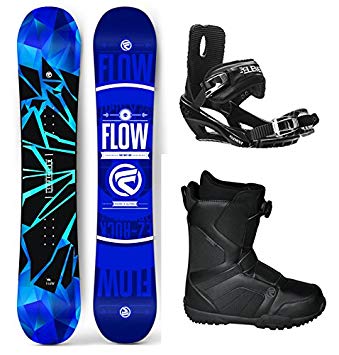 Flow 2019 Burst 154 Men's Complete Snowboard Package Bindings BOA Boots 4 YR Warranty - Board Size 154