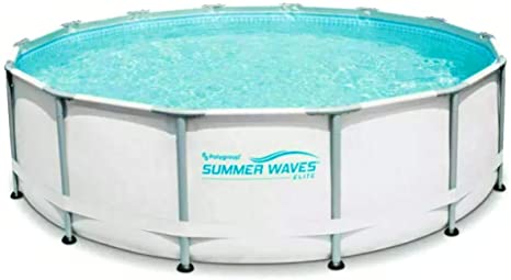SW Summer Waves Elite 14'x42 Premium Frame Pool with Filter Pump System