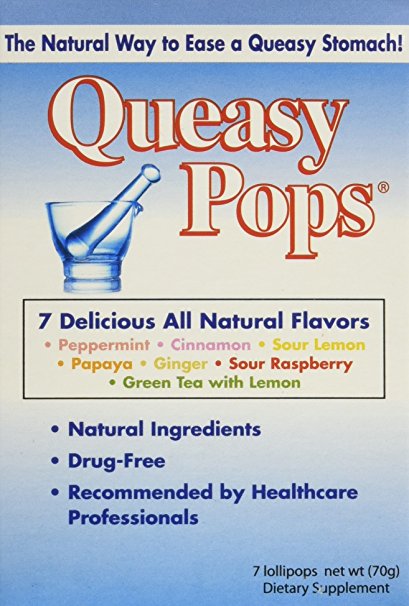 Three Lollies Queasy Pops Lollipops Variety Pack for Nausea Relief, 3 Count