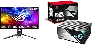 ASUS ROG Swift 27" 1440P 240Hz 0.03ms Gaming Monitor & 1200W Platinum II Power Supply Gaming Bundle