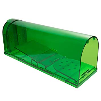 Catcha Larger Size Humane Smart Rat Trap Live Catch and Release chipmunks, rats, rodents, Safe around Children & Pets, Size 9.64" x 3.15" x 3.58"