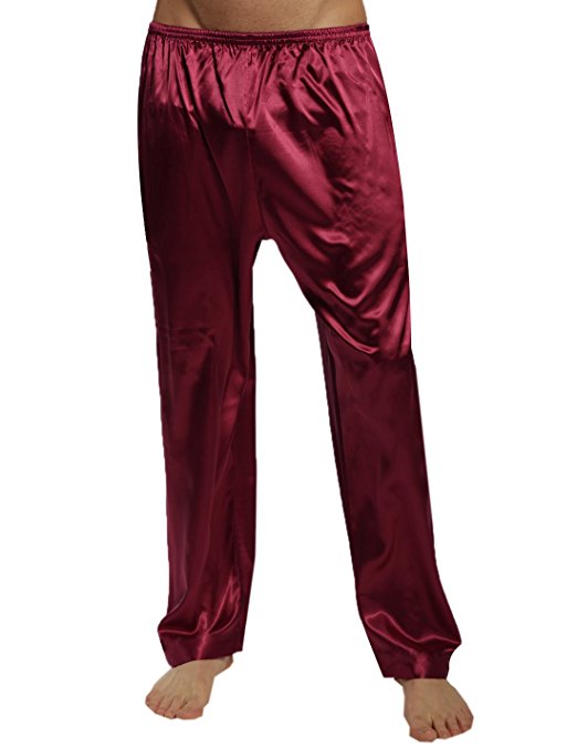SILK MODA Mens Silk Pajama Sleep/Lounge Pants (Light Weight/Summer)
