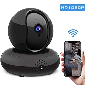 WiFi IP Camera Wireless 1080P Home Security Indoor Camera with Night Vision Motion Detection 2-Way Audio Cloud Storage APP Remote Surveillance Pan/Tilt/Zoom Monitor for Baby/Elder/Pet