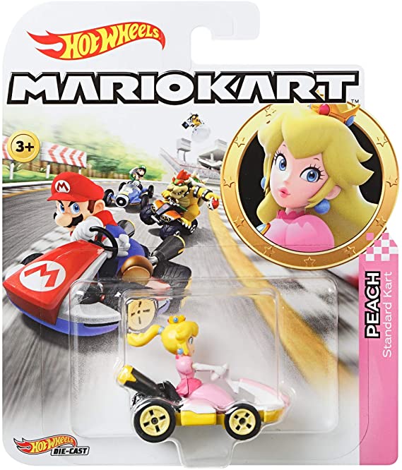 Hot Wheels GBG28 Mario Kart 1:64 Die-Cast Peach with Standard Kart Vehicle