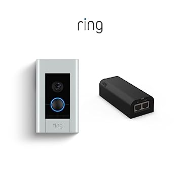 Ring Video Doorbell Elite with Ring PoE Adapter (2nd Gen) - Black