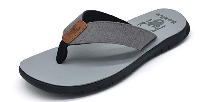 Mens Flip Flops Slip on Flat Thong Sandals Non Slip Rubber Sole Lightweight Summer Beach Shoes
