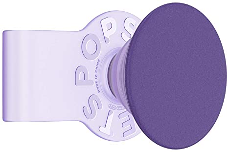 PopSockets: PopGrip Slide Non-Adhesive Phone Grip & Stand with a Swappable Top for iPhone 11 Pro Max Silicone Case - Fierce Violet