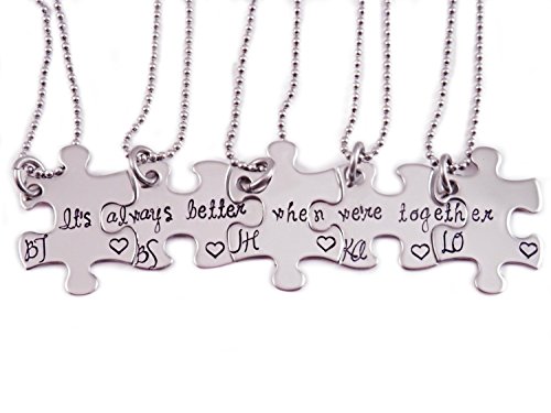 It's Always Better When We're Together Puzzle Piece Necklace Set of 5 - 1370