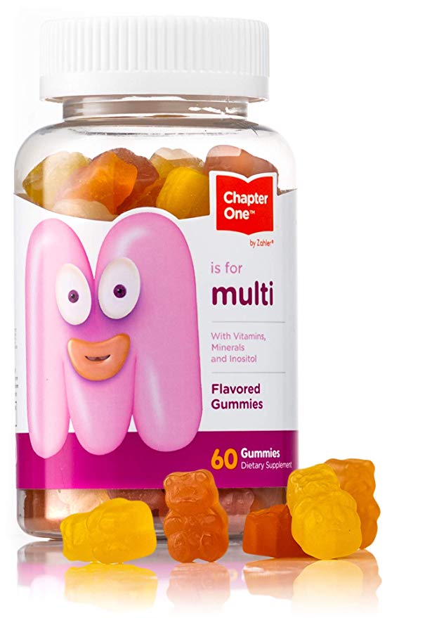 Chapter One Multivitamin Gummies, Great Tasting Multivitamin for Kids, Certified Kosher, 60 Flavored Gummies