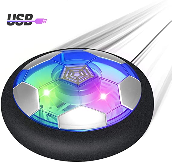 ATOPDREAM Hover Soccer Ball Rechargeable with Led Light,Fun Air Soccer Games Kids Soccer Ball,Indoor Soccer Kids Toys for 3 4 5 6 7 -16 Year Old Boys Girls(No AA Battery Needed)