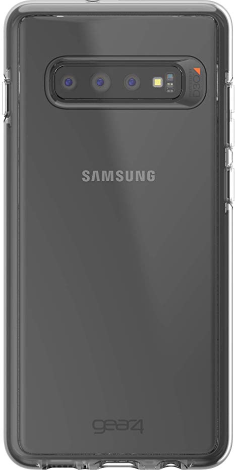 GEAR4 34867 Piccadilly Clear Case with Advanced Impact Protection by D3O Compatible with Samsung Galaxy S10  - Black