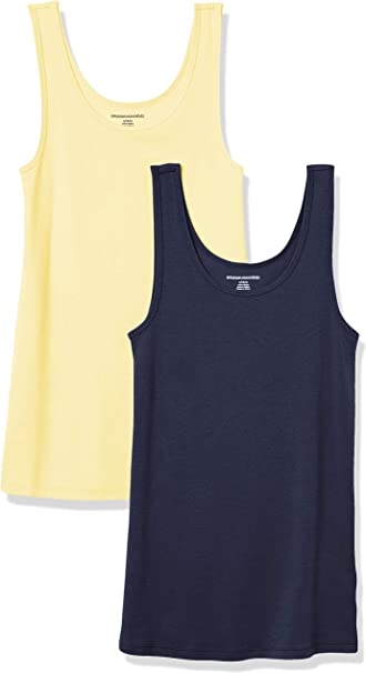 Amazon Essentials Women's Slim-Fit Tank, Pack of 2