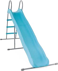 Intex Tobogán Infantil, Azul, 84x251x147 cm, 3 escalones, Pata estabilizadora, Estructura de acero, Superficie Lisa de PVC, Toboganes para niños, Juegos Exterior, Juguete para 3-10 años (59006)