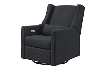 Kiwi Electronic Recliner and Swivel Glider with USB Port, Coal Grey
