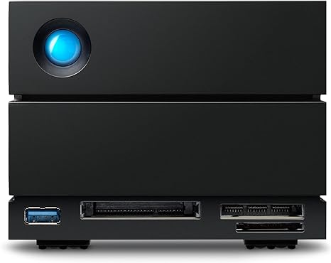 LaCie 2big Dock RAID 16TB External HDD - Thunderbolt and USB4 Compatibility, Data Recovery (STLG16000400)