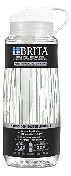 Brita Hard Sided Water Filter Bottle, Stripes, 1000 millilitres