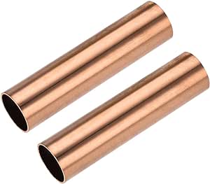 uxcell Copper Round Tube, 25mm OD 1mm Wall Thickness 100mm Length Straight Pipe Tubing 2 Pcs