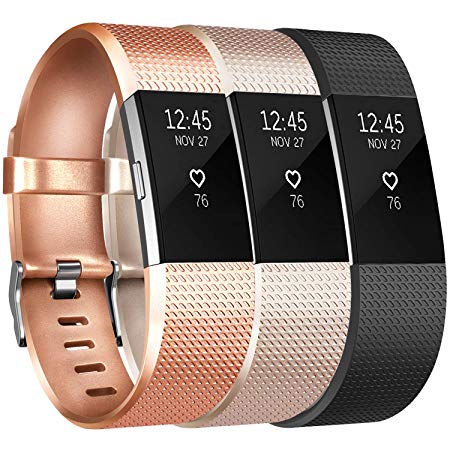 Vancle Sport Bands Compatible with Fitbit Charge 2, 3 Pack