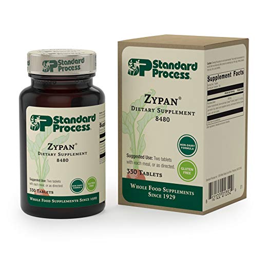 Standard Process - Zypan - Supports Healthy Digestion and Gastrointestinal pH, Enzymatic Support for Protein Digestion, Provides Pancreatin, Pepsin, Betaine Hydrochloride, Gluten Free - 330 Tablets