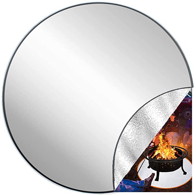 Fire Pit Mat 36 inch Oilproof Gas Grill Pad, 3 Layers Fireproof Mat Protector Chiminea Pad Charcoal Grill, BBQ Smoker Shield Deck, Outdoor Grass Fire-Resistant Grill Mat for Lawn