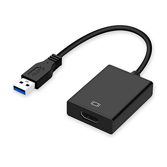 USB 3.0 to HDMI Display Adapter, USB 3.0 Converter to HDMI 1080P External Video Graphics Adapter for Windows 10/8.1/8/7