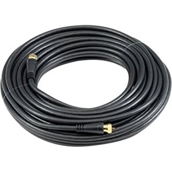 100FT F-f RG6 Patch Cable Black Premium Heavy Duty Blister Pack 100' with Gold Connectors