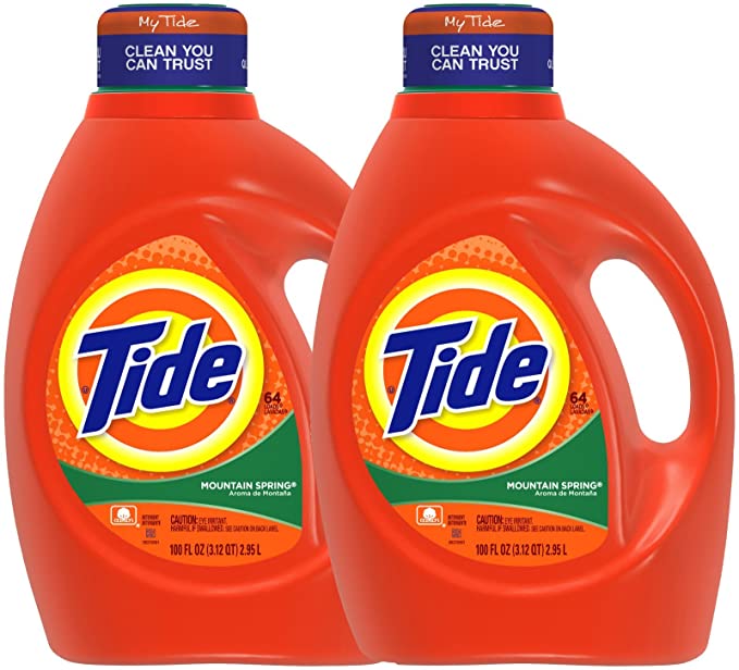 Tide Liquid Detergent - 100 oz - Mountain Spring , 100 Fl Oz (Pack of 2)